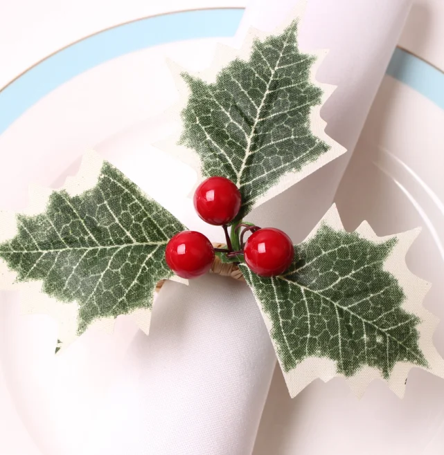 2024 hand making New napkin ring custom flower napkin rings for christmas festival