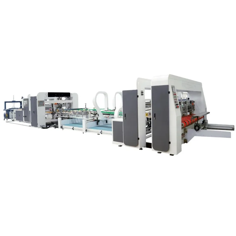 manufacturing packaging machines carton box folding gluing stapler machine paper processing machinery