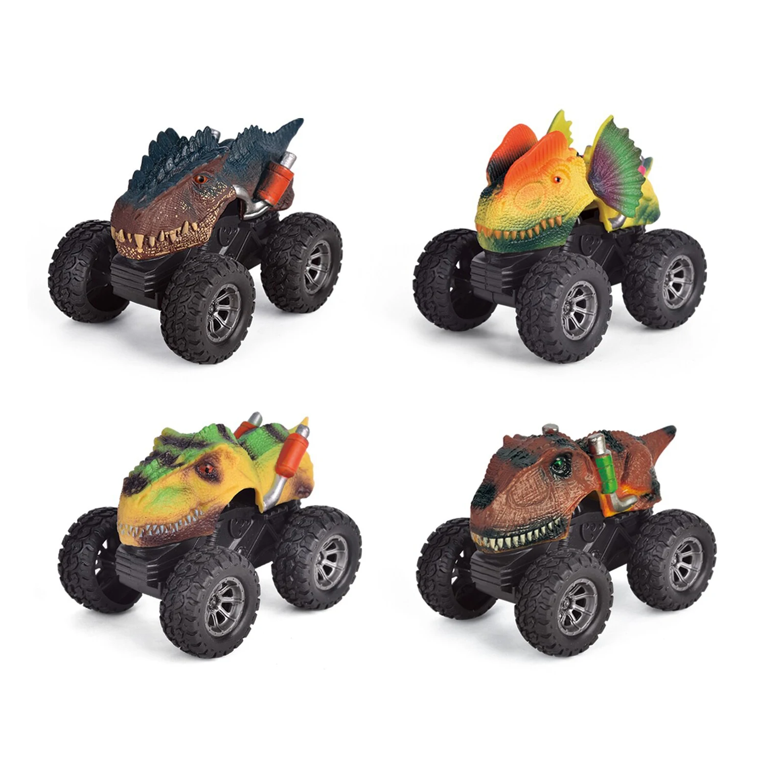 Kids educational dinosaur car toy mini pull back car dino toys