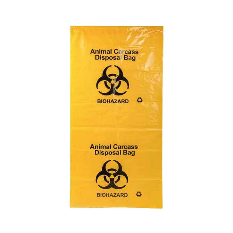 Customized Yellow LDPE Biodegradable Shrink Medical Waste Biohazard Bag Mold Plastic Modling Type Chemical Application