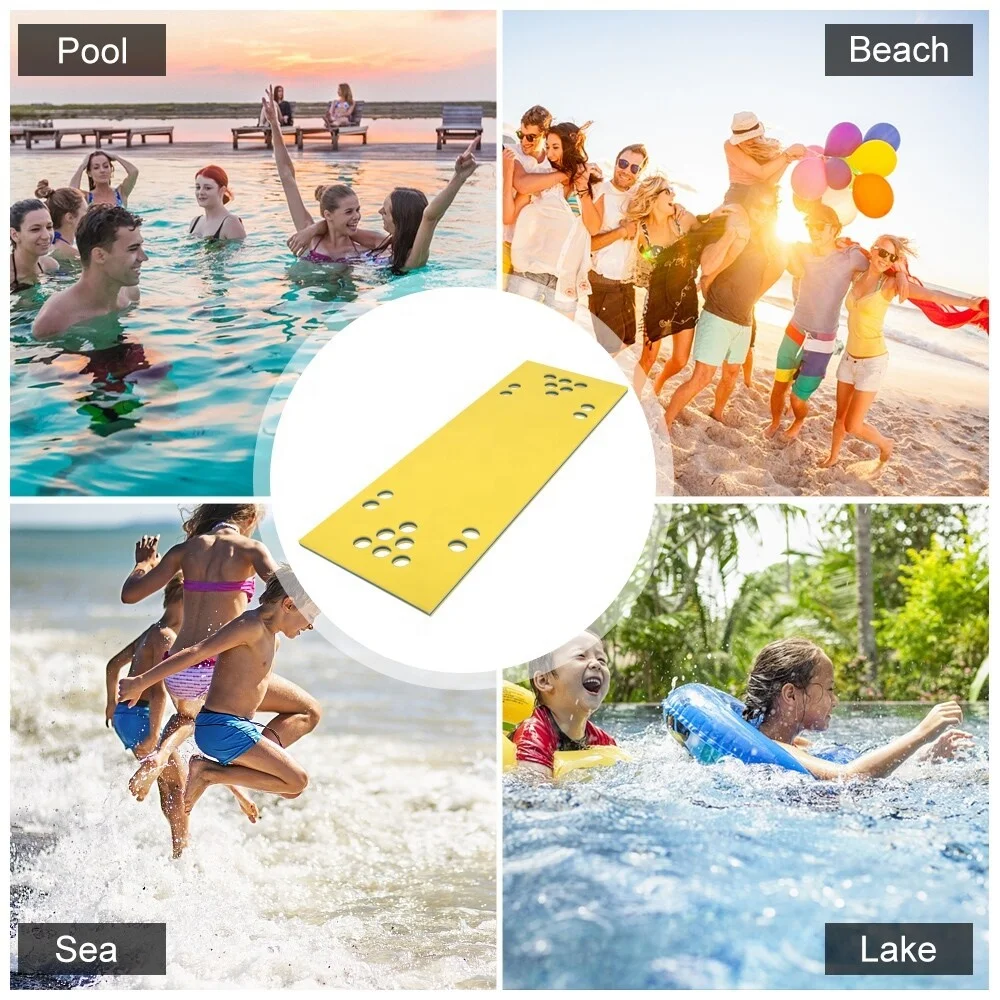 
OEM 3 Layer Colorful Tear Resistant XPE Foam Water Floating Mat with Cup Holes for Lake Pool Game In Water Play Equipment 