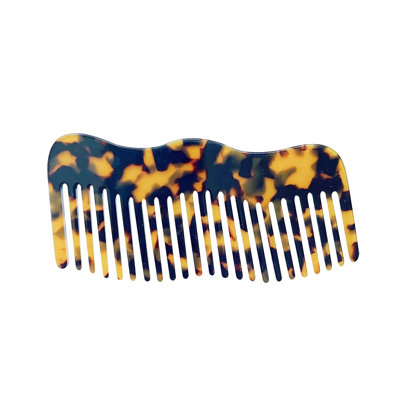 Manufacturers direct selling wide tooth comb custom logo pink acetate hairdressing combs