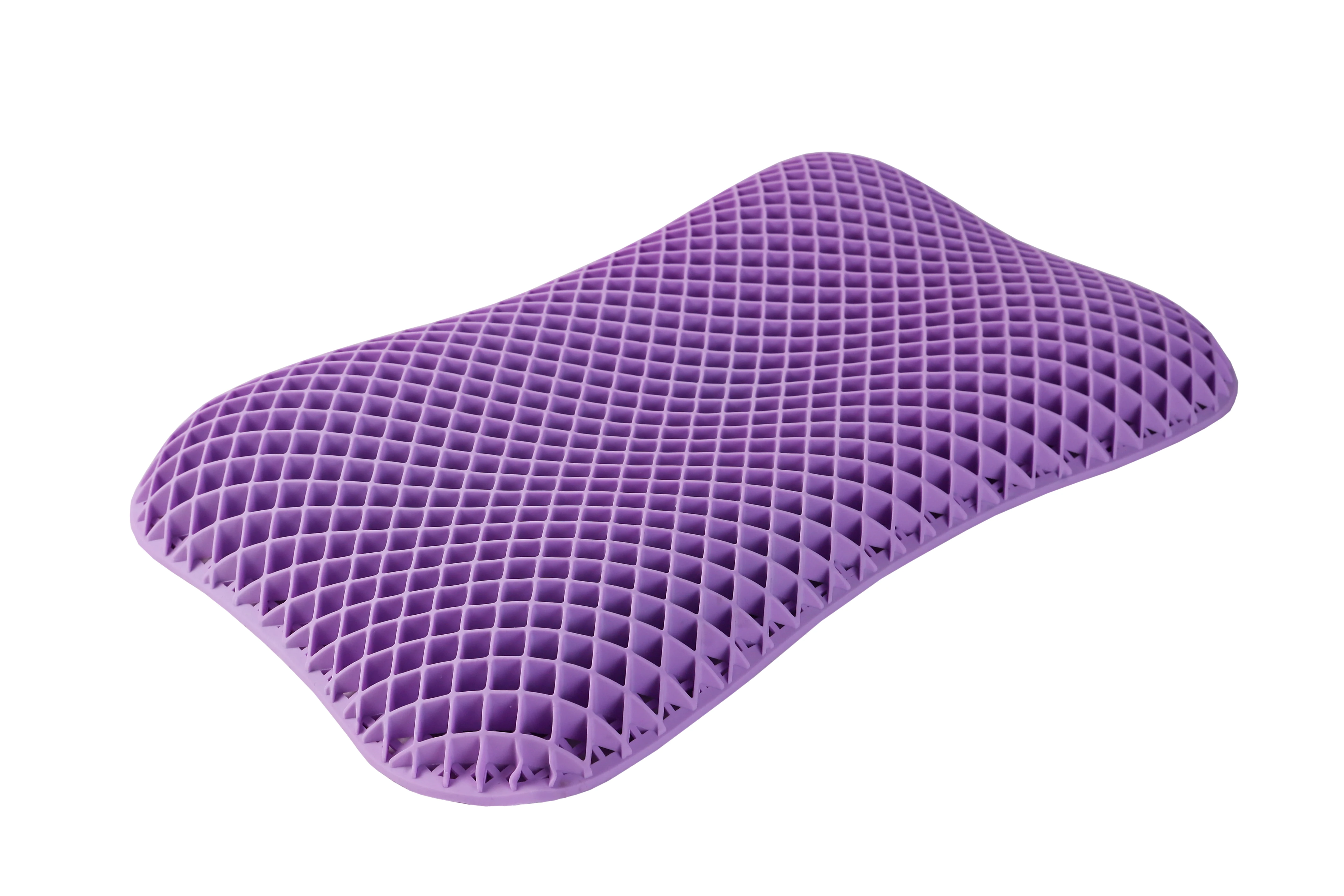 Pressure relief and contour-hugging support silicone silica gel grid pillow
