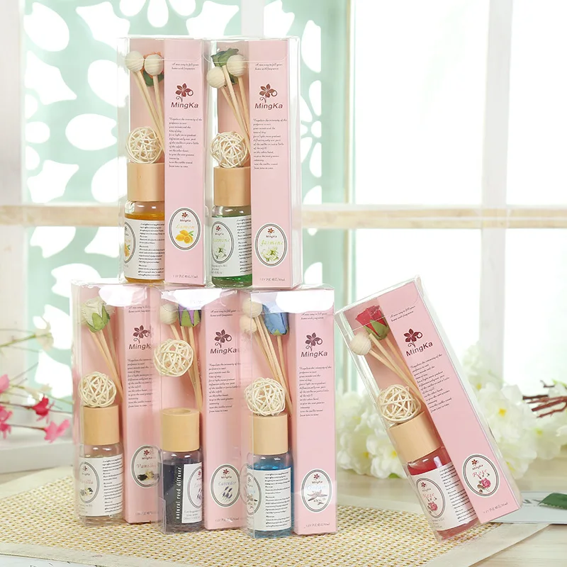 Bathroom Reed Diffusers Sets Air Fresheners glass bottle Rattan Reeds Fragrance Diffuser