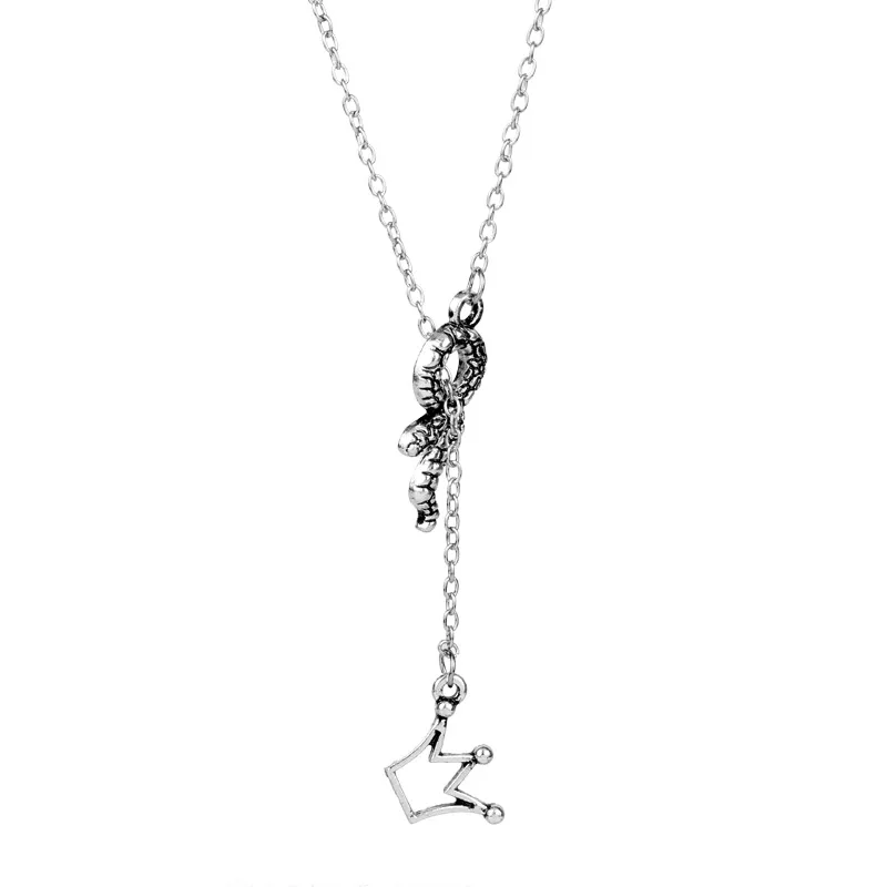 TV Series Temperament Trendy Clavicle Chain Pendant Crowns Riverdale Snake Necklace for Fans