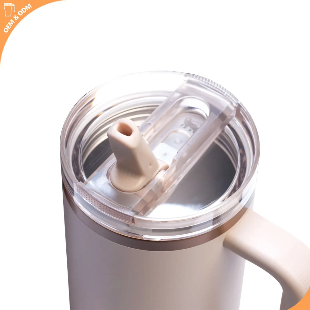 2025 New 40oz Stainless Steel Leak Proof 40oz Travel Tumbler Mug With Detachable Flip Straw