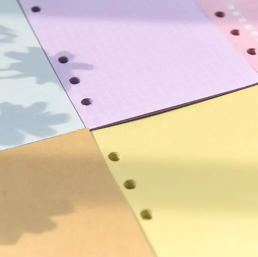 Color 6 holes A5 Planner Refills Inserts Filler Paper Pages Journal Dairy Daily Weekly Monthly Todo 2021011301
