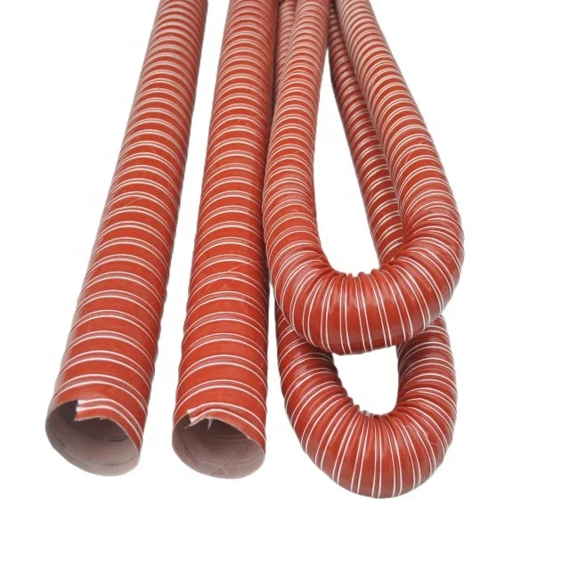 45MM*4msilicone duct hose  made in china for high temperature environment double glass fiber silicone hose flexible air duct
