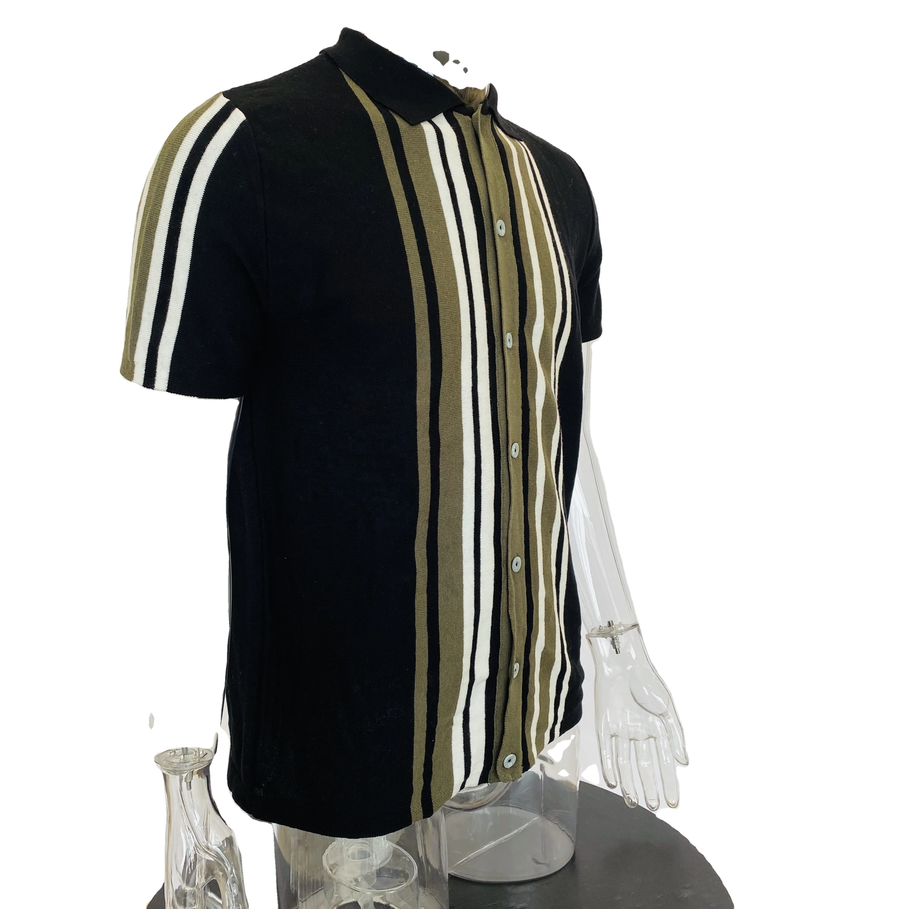 
Custom Solid Summer Men Polo Sweater Cotton Knit Pullover Plain Sweater 