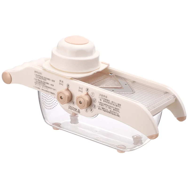 SSGP Kitchen Gadget Adjustable Mandoline Vegetable Fruit Mango Apple Carrot Potato Chip Tomato Lemon Salad Slicer