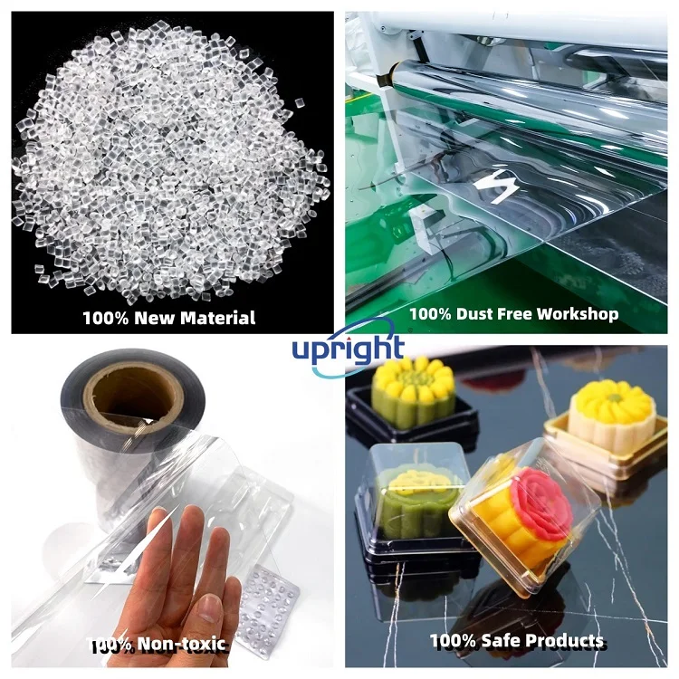 Upright Plastic Blister Shell Pack Pvc Semi Rigid Roll Food Grade Pvc Film For Food Packing