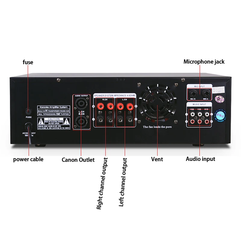 OEM ODM KYYSLB 350W*2 Digital Amplifier Professional High-power Home KTV Amplifier Blueteeth K Song Kara OK Subwoofer Audio