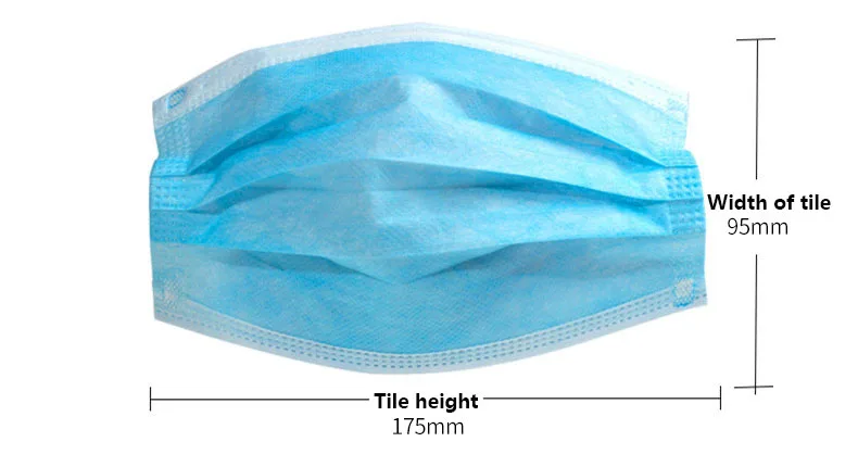 Protective Disposable Face Mask 3 layers disposable non-woven face mask melt-blown fashionable mouth mask
