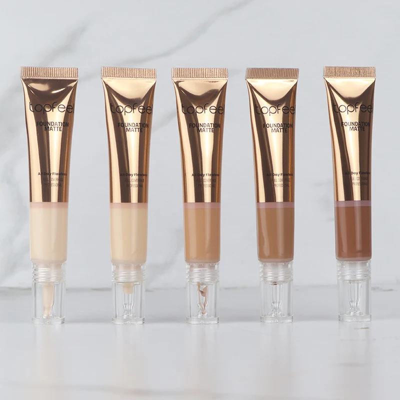 Topfeel Liquid Foundation Professional Easy to Spread Full Coverage Tube Matte Liquid Foundation