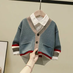wholesale new design kids boys pure cashmere winter coat with buttons