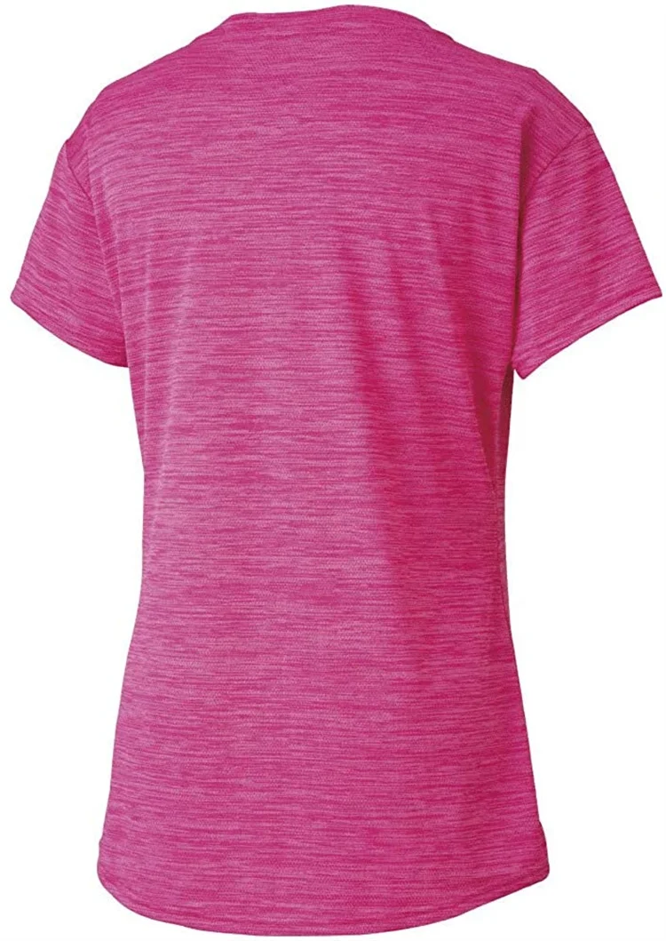 Byval Womens 100% Polyester Quick Dry Breathable Lightweight Short Sleeves Crew Neck Sports Jogger Gym Wearing Girls T Shirts