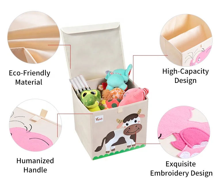 Large Capacity Design Stackable Storage Containers For Clothes Custom Pattern Box Storage Containers