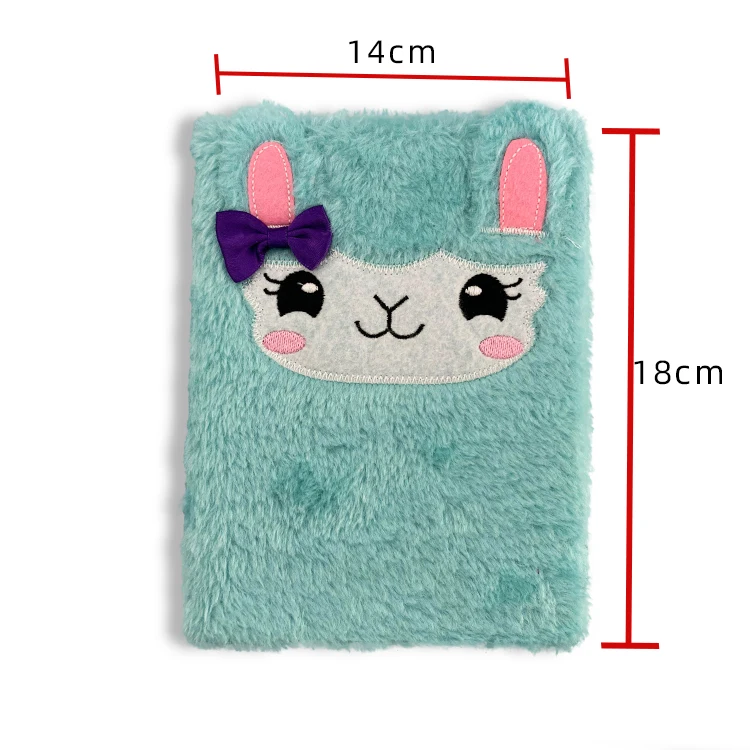 the secret diaries of stationery notebook light green velvet journal school stationary fur cover note book customized