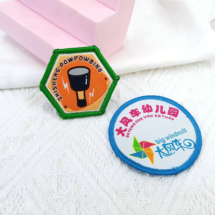 Custom Woven Patch/ Football Soccer Woven Badge/ Kid Clothes Applique Patches