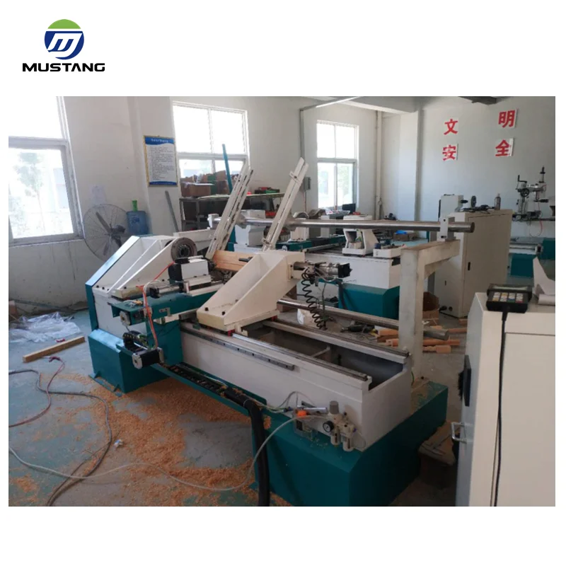 MT-1530AF Factory Direct Sales Auto-feeding CNC wood lathe One Spindle and Two Blades Automatic Wood Workpiece Making Machines