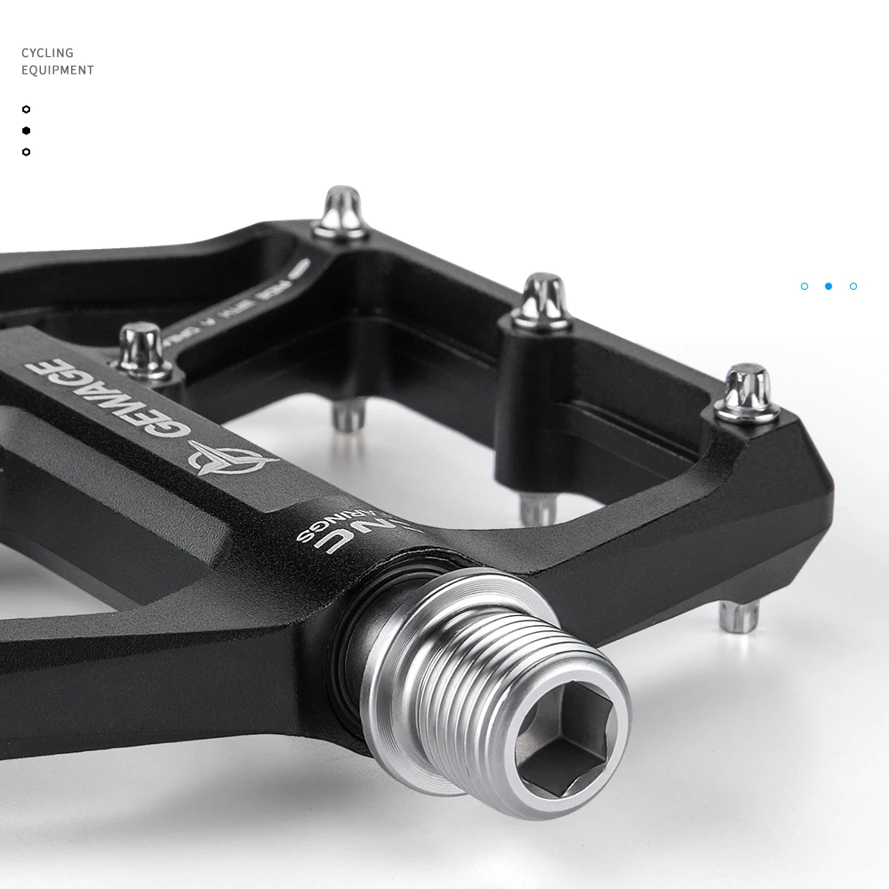 GEWAGE MTB bike pedal aluminum alloy 3 Bearings Widen Anti-slip Bicycle Pedals