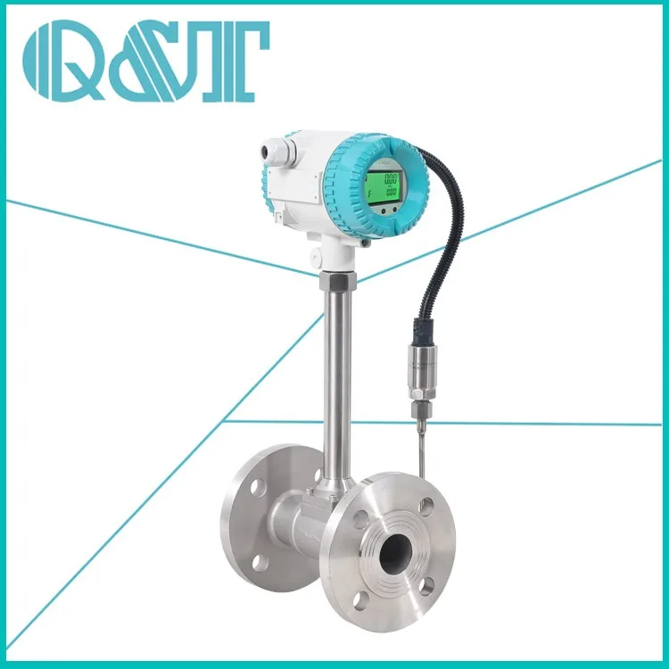 high quality DN50 3 wire 4-20mA HART sensor liquid precession Digital flow meter vortex flowmeter