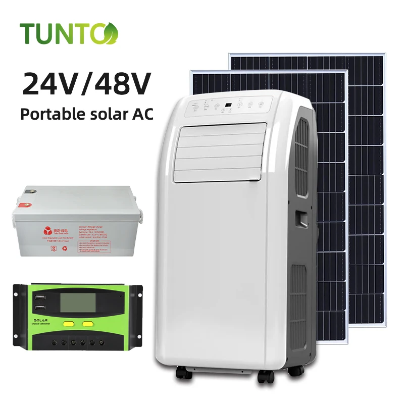 portable solar power air conditioner for business store camping site and security hut