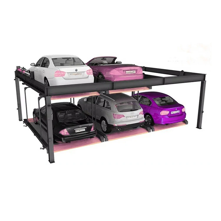 Two Levels Mechanical puzzle Car Parking garage moving  system