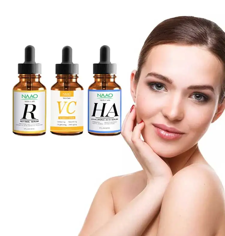 Skin Lightening Masker Vita Glow Vitamin C Retinol Hyaluronic Acid Serum Bottle With Dropper