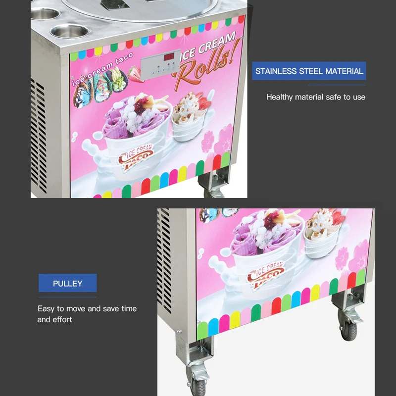 Professional non-stick smart stirring frying seasoning mixer sauce fried ice cream roll automatic cooking stir fry machine