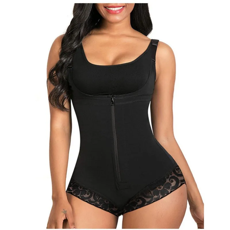 Shapewear for Women Tummy Control Fajas Colombianas Body Shaper Zipper Open Bust Bodysuit