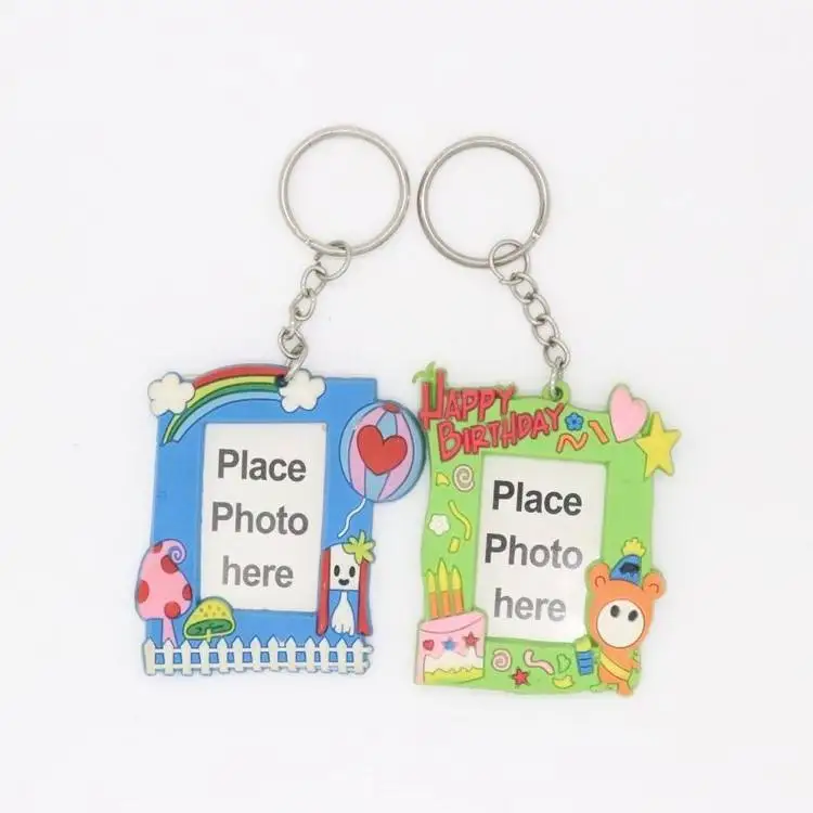Factory Promotional Cute High Quality custom Soft Pvc Keychain with bee rectangle round customized shape