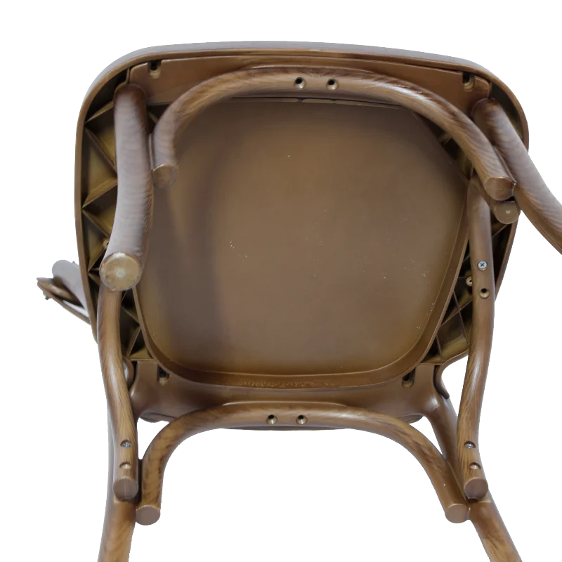 PP Resin Plastic Durable and UV Protected Outdoor Cross Back Chair Resin