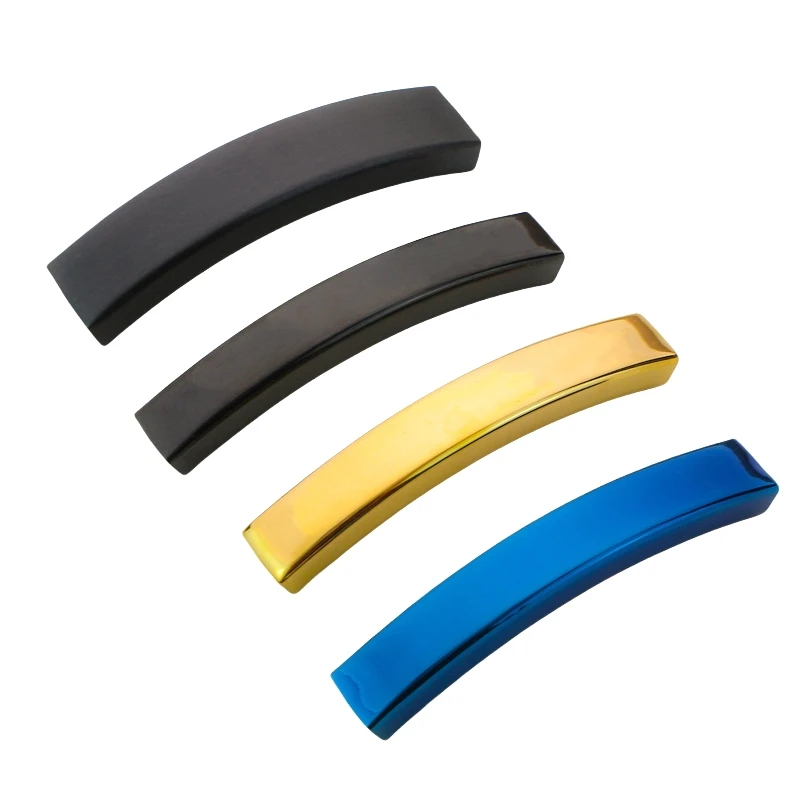 Jewelry Oval Slide Charms Mixed Colors Stainless Steel Charms For Leather Bracelet