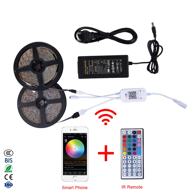Wholesale Smart Cheap Wifi Flex 12V 5M Outdoor Flexible 2835 5050 SMD RGB Waterproof Led Strip Led Strip Lights Led Light Strip
