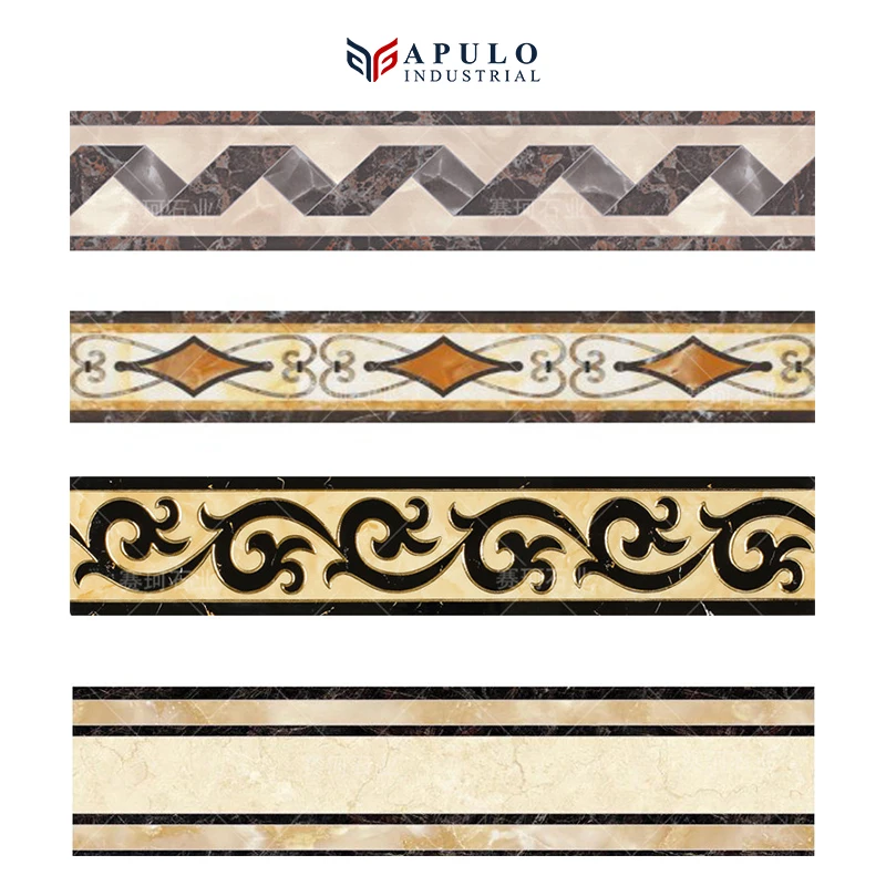 Modern italian wall and floor decoration waterjet medallion polished door marble flooring mosaic border tile designs