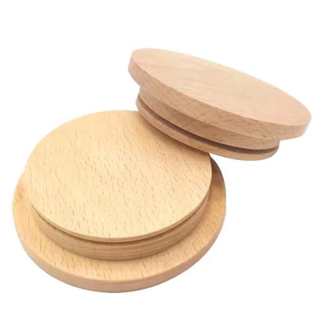 Made in China wholesale real natural bamboo type screw caps glass water ceramic candle jars with wooden lids