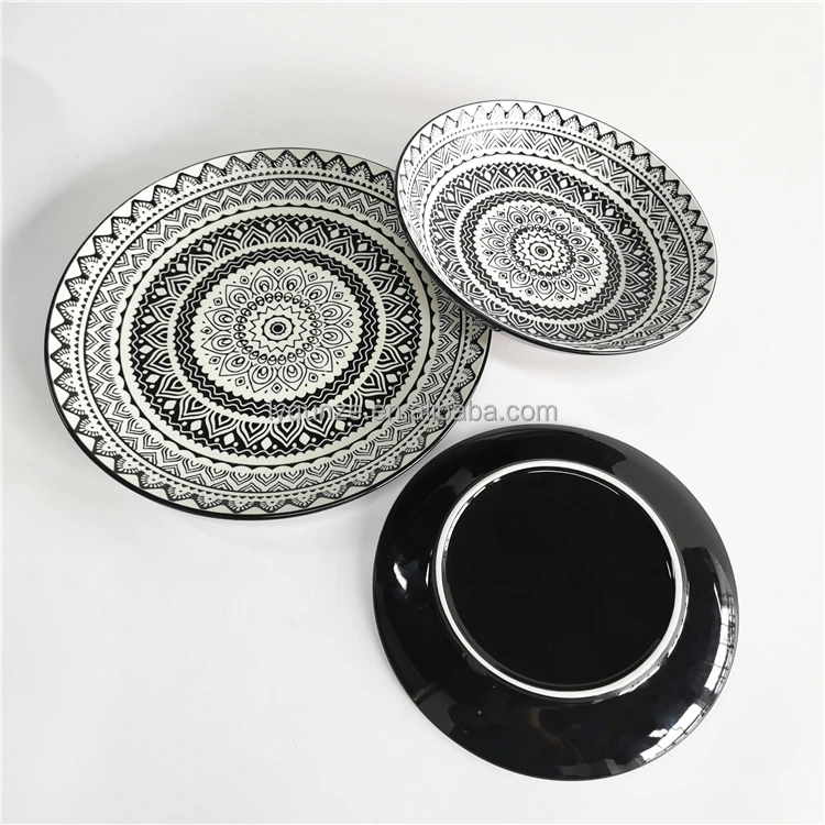 Giant Ramadan Kareem Dinner Set Dinnerware Luxury Porcelain Plates 2021 Party Food Serving Modern Ceramic Plate Dish Sustainable