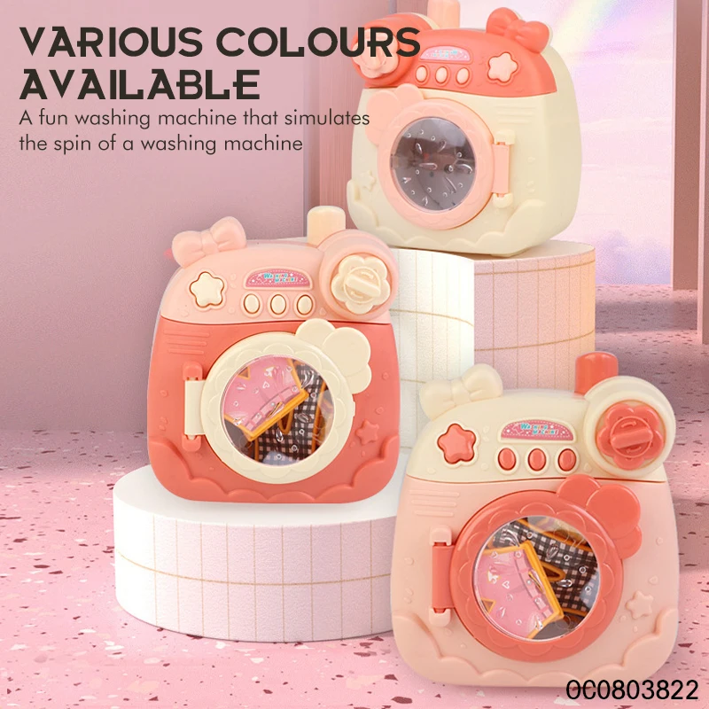 B/O Pretend play miniature washing machine home appliances toys for kidsgirls