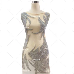 bling shiny silver gold pink crystal rhinestone bodice dress applique for wedding party fashion show carnival costume dancing