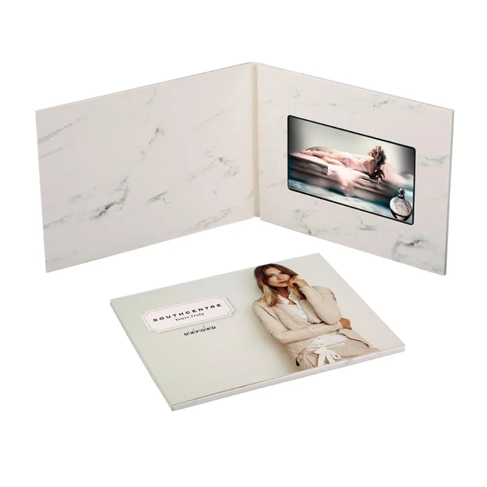 4.3 5 7 10 inch LCD video cards from china customize video brochure card