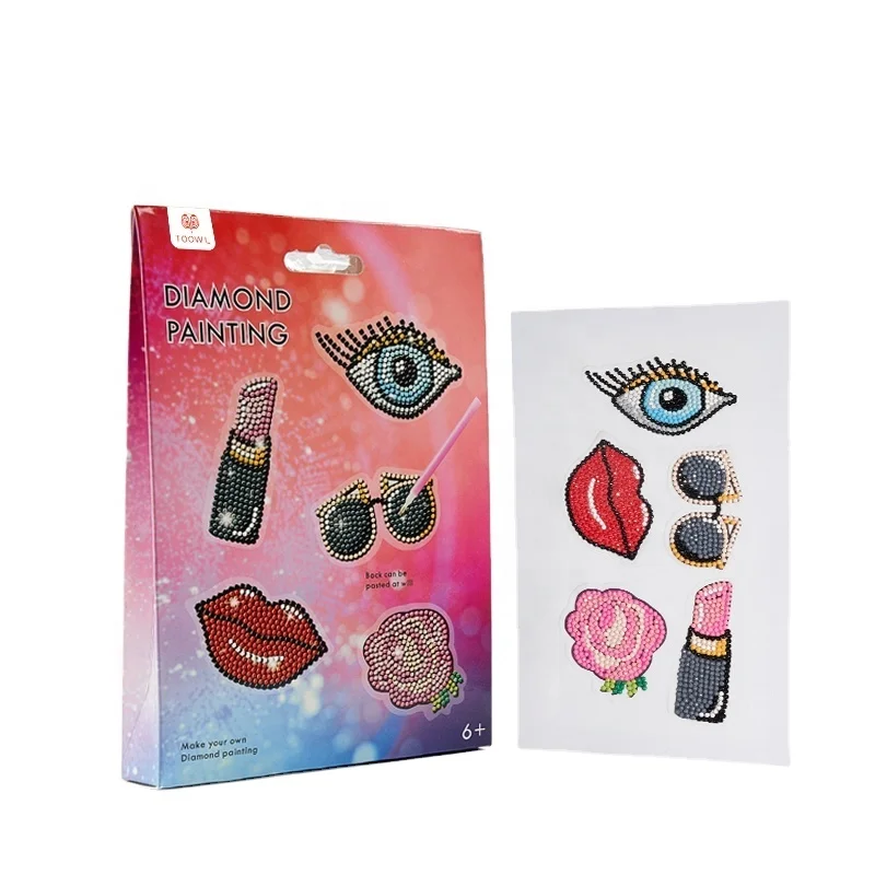 Wholesale DIY Diamond Art Painting Kid Stereo Puzzle Rhinestone Lipstick Diamond Painting