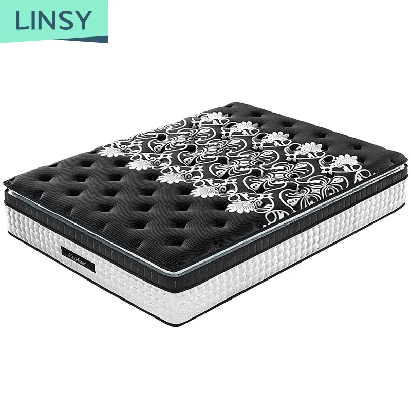 Linsy Roll Up Inflatable Single Twin Queen King Full Size Hotel Bed Pocket Spring Memory Foam Latex Matress Zh-06