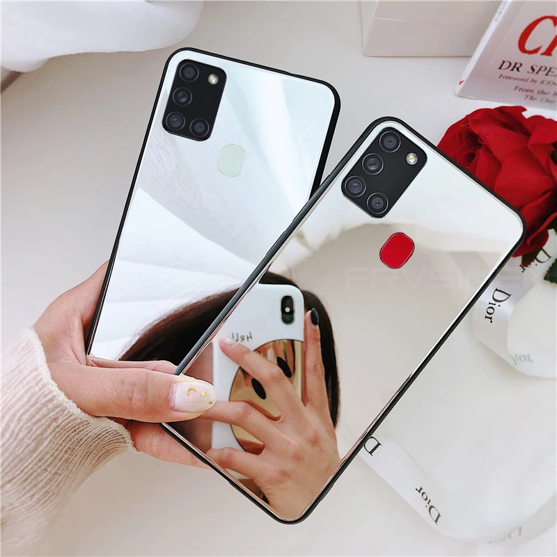 Зеркальный чехол для Samsung Galaxy A12 M12 A32 A52 A72 4G 5G A31 A41 A21S A51 A71 A01 A11 M11 S20 FE