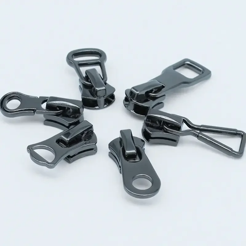 universal zipper puller with custom logo for luggage suitcase chain cheap sliders coil zipper heads size 5 Non Lock slider