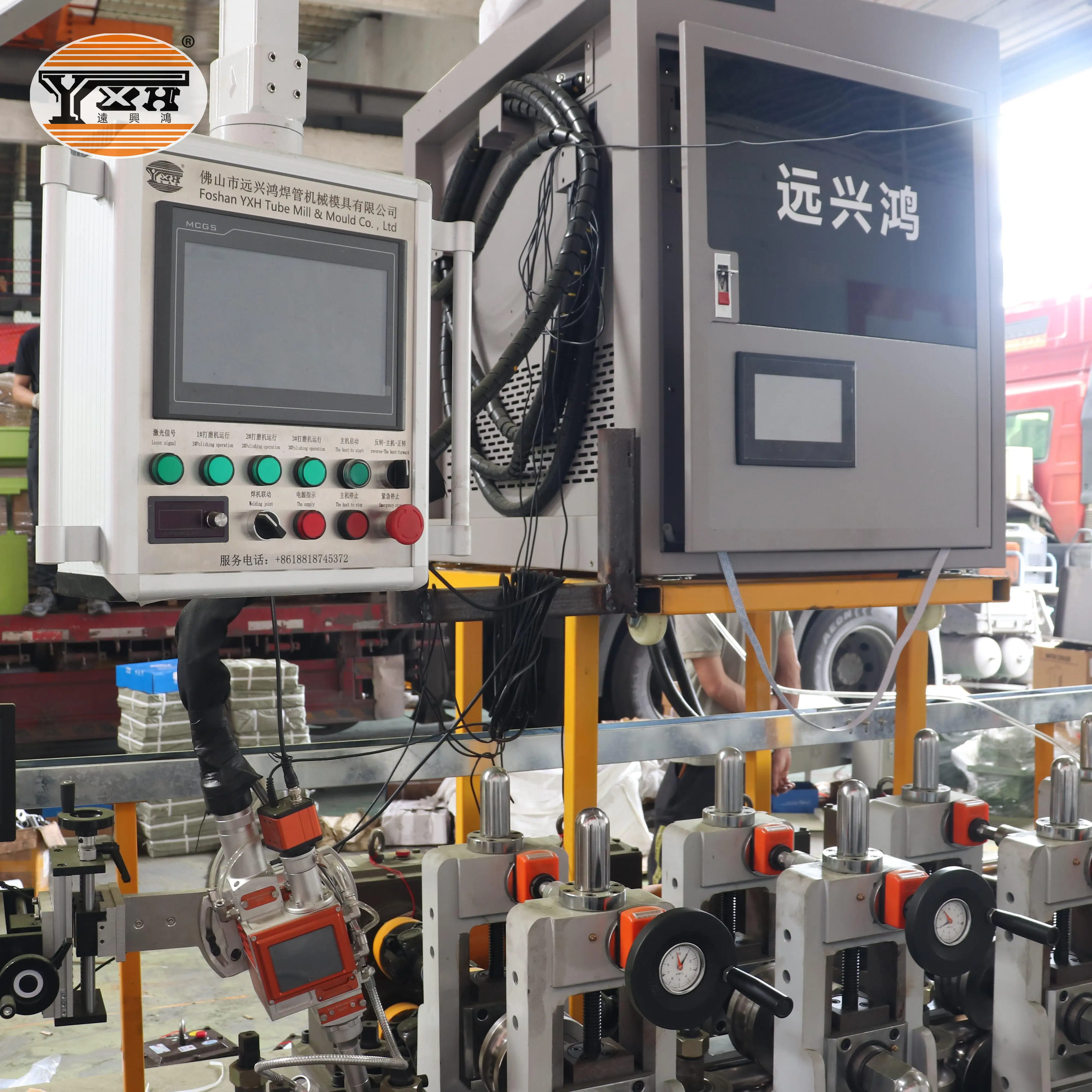 Furniture Stainless Steel Pipe Making Machine For Round / Square / Rectangle / Oval Pipe