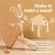 Wholesale Natural Additive Free Wooden Cloud Shape Sound Baby Toys Rattle for Infants and Newborns