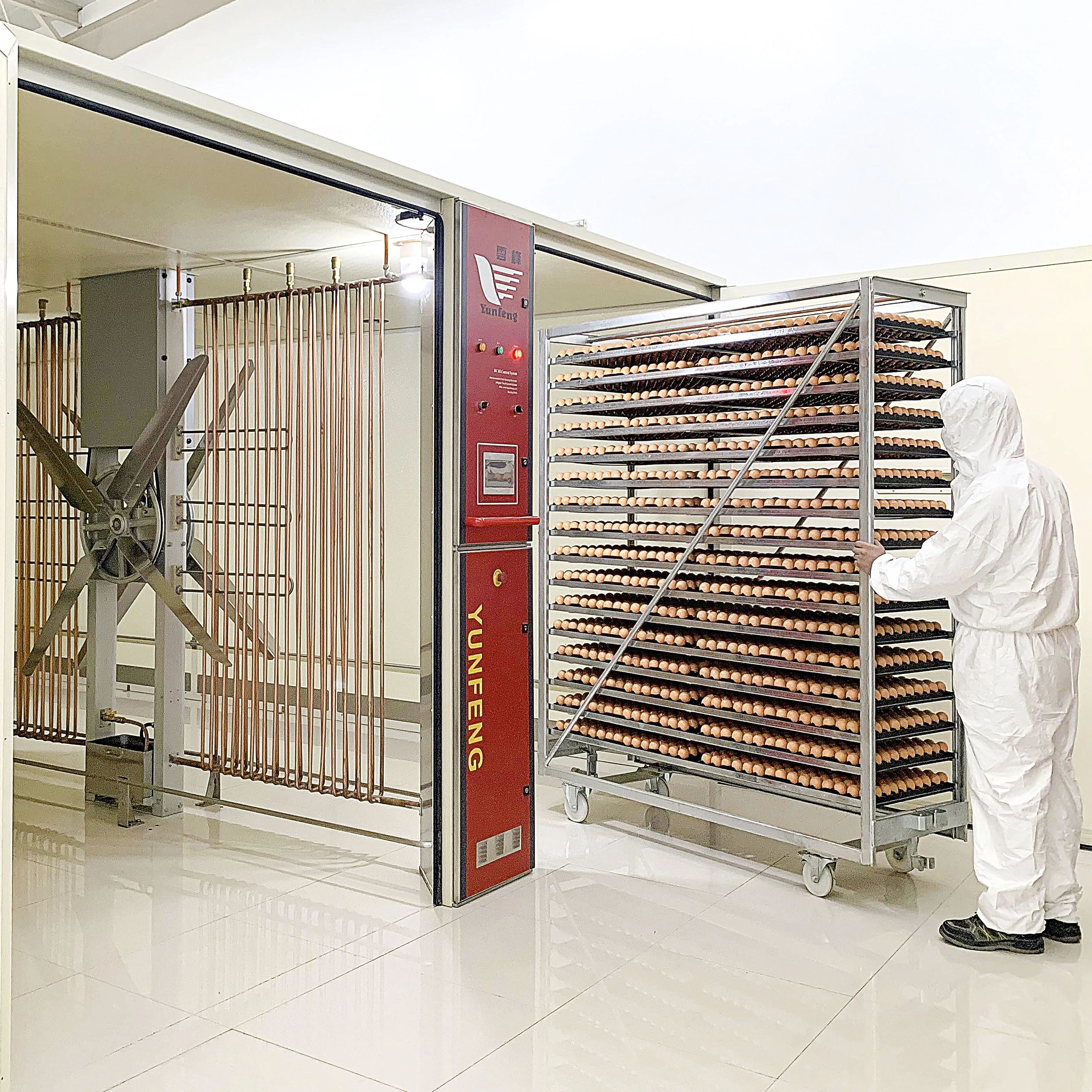 Yunfeng YFDF-384SL Electric Automatic Hatchery Incubator 220V Single-Stage Machine 38400 Eggs Chicken Duck Quail Turkey Farming