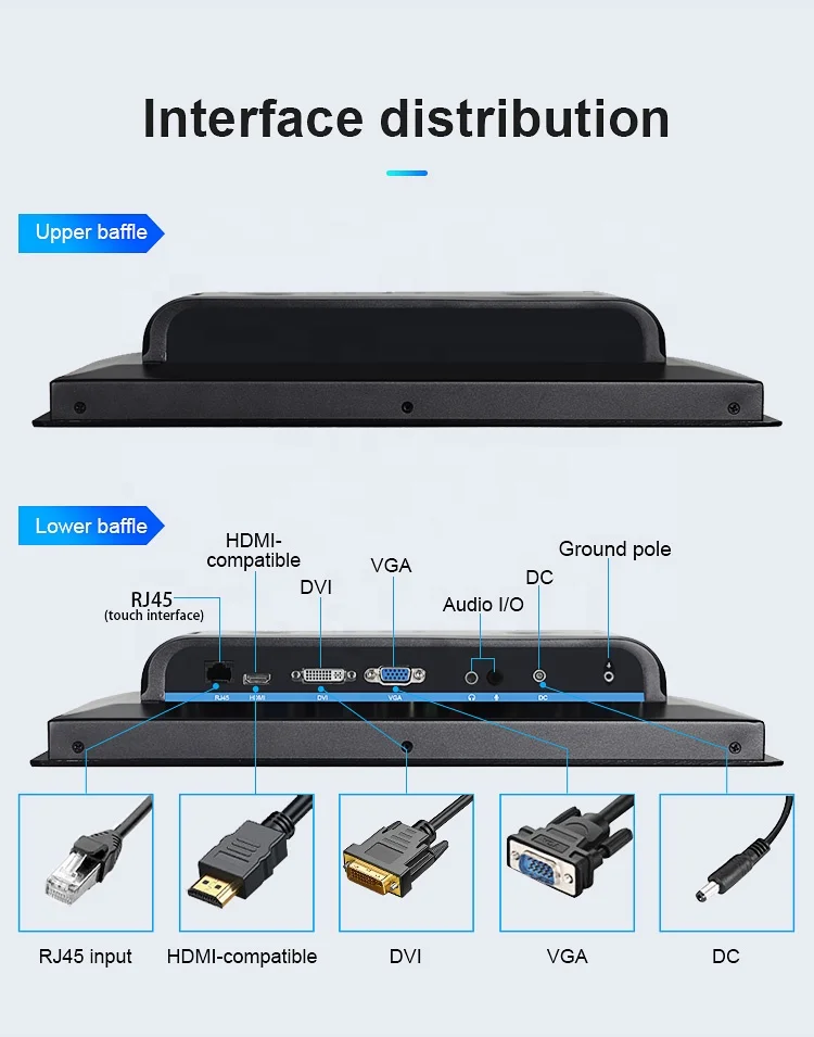 Touchthink 15.6 Inch Industrial Monitor Open Frame Sunlight Readable Industrial Touch Screen Monitor For Interactive Multi Touch
