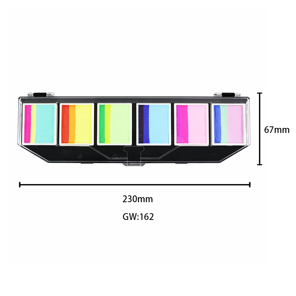 GP Professional Face Paint Kit with Split Cakes Water Based Face Painting Colors for Kids and Adults  Rainbow Face Paint Palette